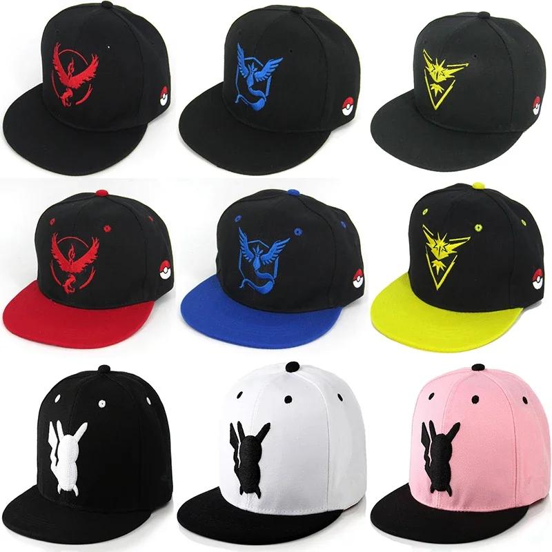 Anime Pokemon Figure Cosplay Baseball Cap Peaked Cap Pikachu Zapdos Moltres Articuno Adjustable Sports Hat Birthday Gifts