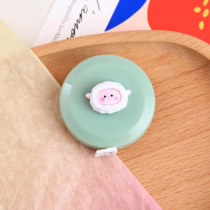 Cartoon Tape Measure Retractable Body Measurement Tape Double Sided Portable Head Bust Waist Circumference Soft Ruler