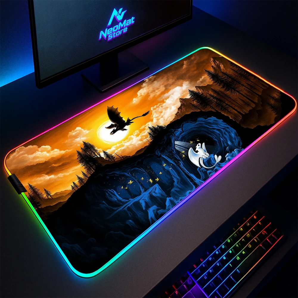 

Led Mouse Pad Rgb Long Pad Gamer Decoration Extra Large Mousepad 900x400 Speed Computer Accessories Mouse Pads with Lightings