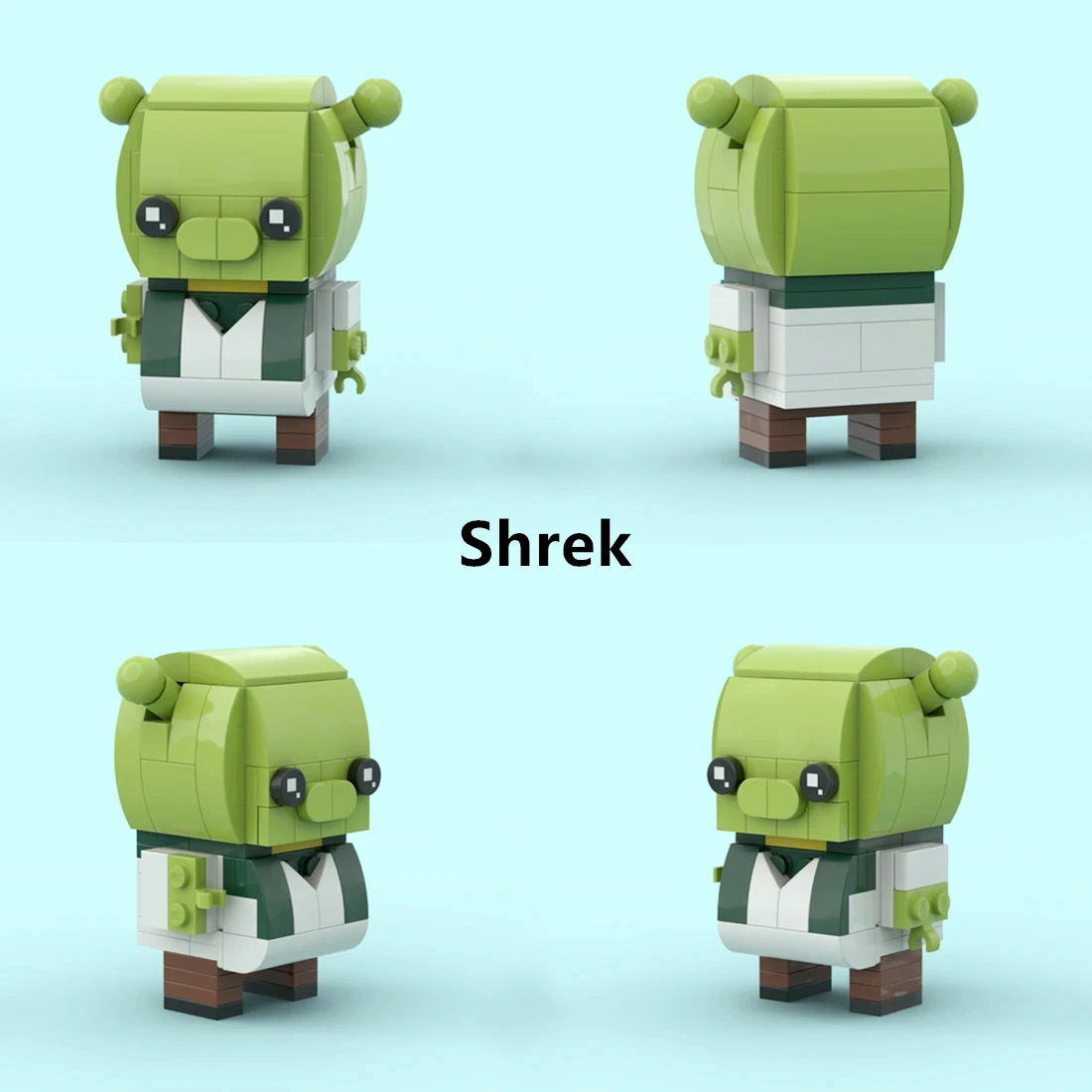 LLB MOC Film Series Cartoon Action Character Shrek Donkey Mouse The Monster Tabletop Decoration Building Blocks Kids Toy Gift