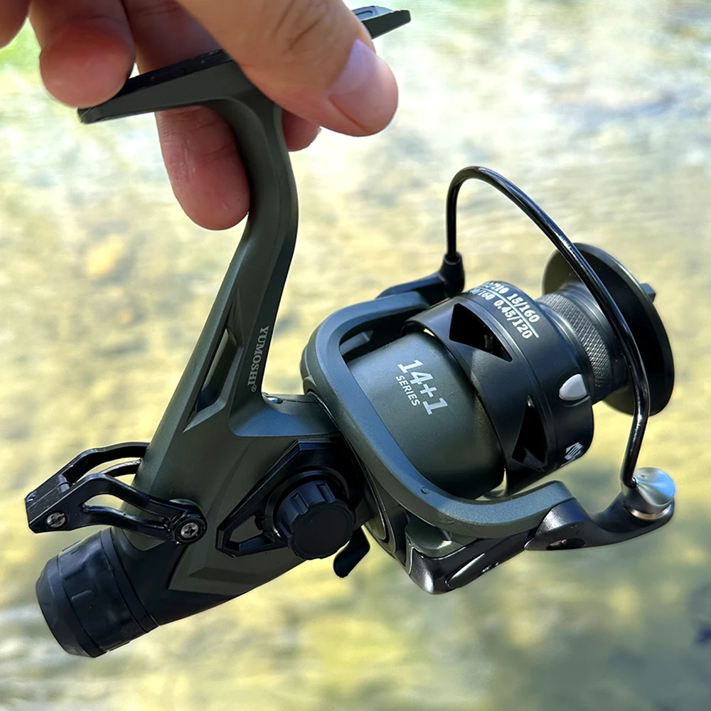 Dual Brake Spinning Reel Lightweight Front Rear Brakes Aluminum Alloy Spool All Waters Fishing Tackle Brake Wheel