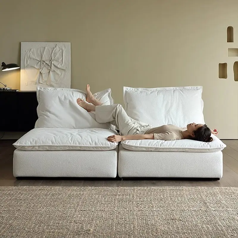 Armless sofa cloud lazy teddy velvet single sofa