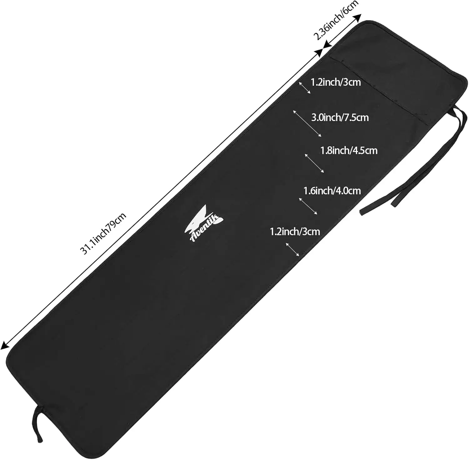 Aventik Neoprene Fly Rod Sock Fishing Rod Sleeve Cover Pole Sock Glove Protector Bag Pouch with 5 Compartments
