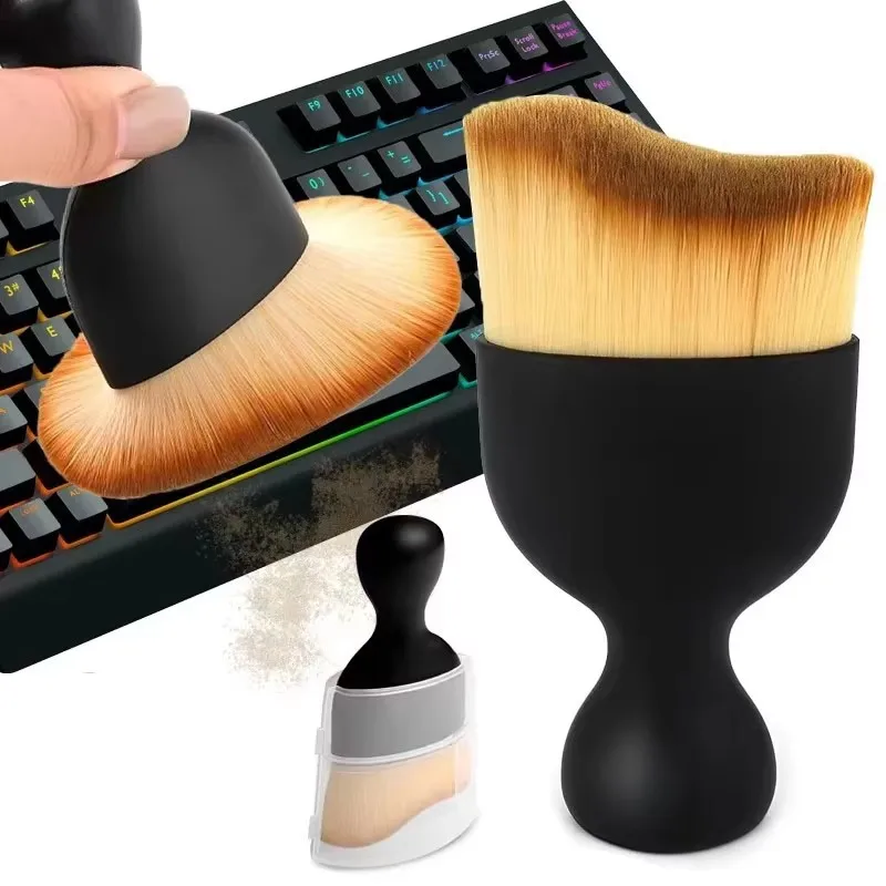 1-10pcs Car Cleaning Brush Conditioner Air Outlet Soft Fur Clean Brushes with Shells Crevice Dust Removal Detailing Brush Tools