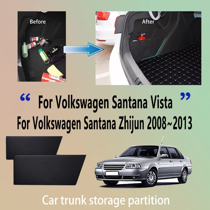 Car Accessories For Volkswagen Santana Vista 2008~2013 2012 2011 10 Trunk Storage Partition Multifunction Storage Interior Parts
