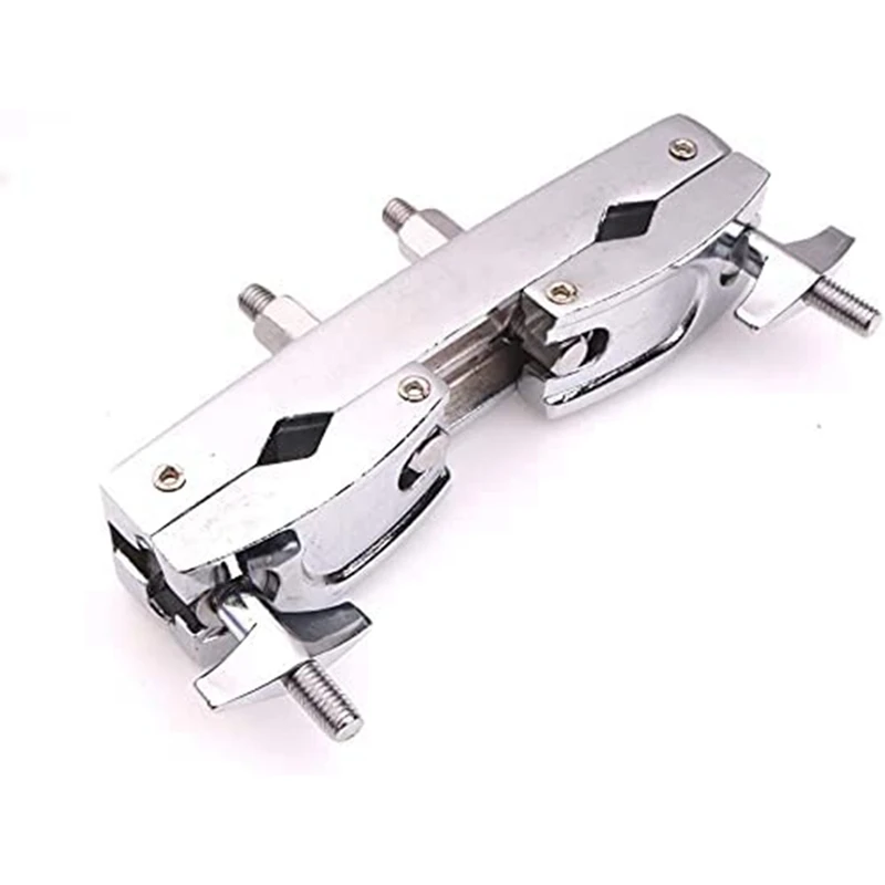 Drum Clamp 2 Hole Silver Multi Clamp Cymbal Stand Mount Holder For Drums Cymbals Musical Parts Cowbell Accessory