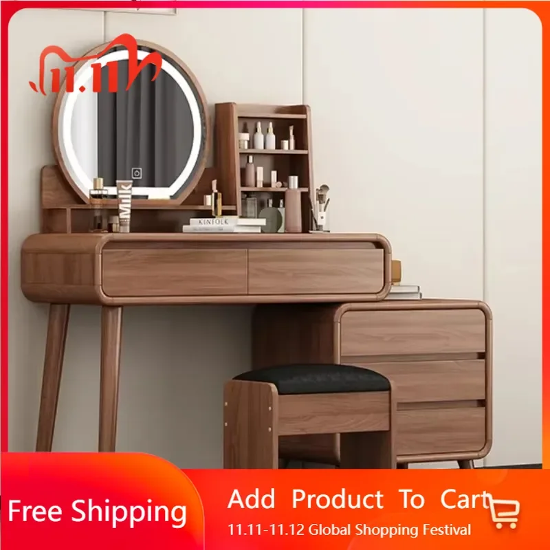 

Display Makeup Vanity Table Korean Mid Century Korean Dressers Minimalist Dressing Table Large Beauty Organizer Trendy Furniture