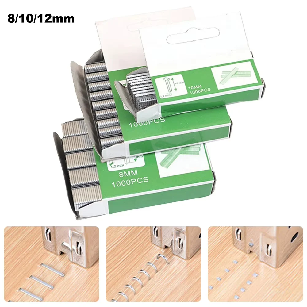 1000Pcs T Shape/U Shape/ Door Shape Staples Cost-effective Nails For Furniture Upholstery Manual Staple Gun Household Hand Tools