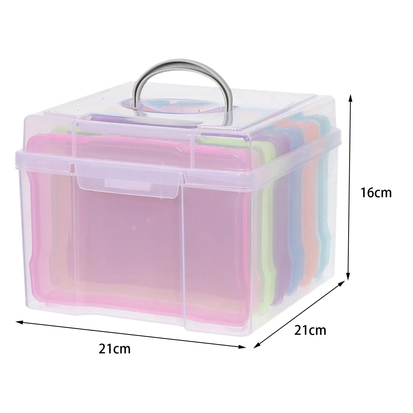 Greeting Card Storage Box Storage Bin Clear Portable File Holder Photos