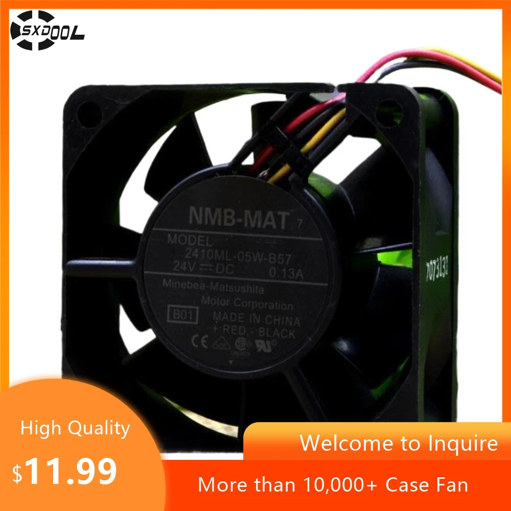 

Для NMB 2410ML-05W-B57 24 В 0,13 А 6025 Инверторный охлаждающий вентилятор, 4900 об/мин, 23,3 куб. футов в минуту, низкий уровень шума, срок службы 60 000 часов, двойной шарикоподшипник
