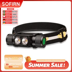 Sofirn Headlamp H25L 18650 Rechargeable 1000LM USB C Dual LH351D 90CRI 5000K Head Flashlight Camping Fishing Torch
