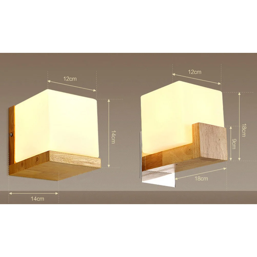 

Decorative Wooden Wall Lamp for Home Hotel Cafe Bedroom Corridor Stylish Lighting Fixtures Unique Design Wooden Base Wall Lamp