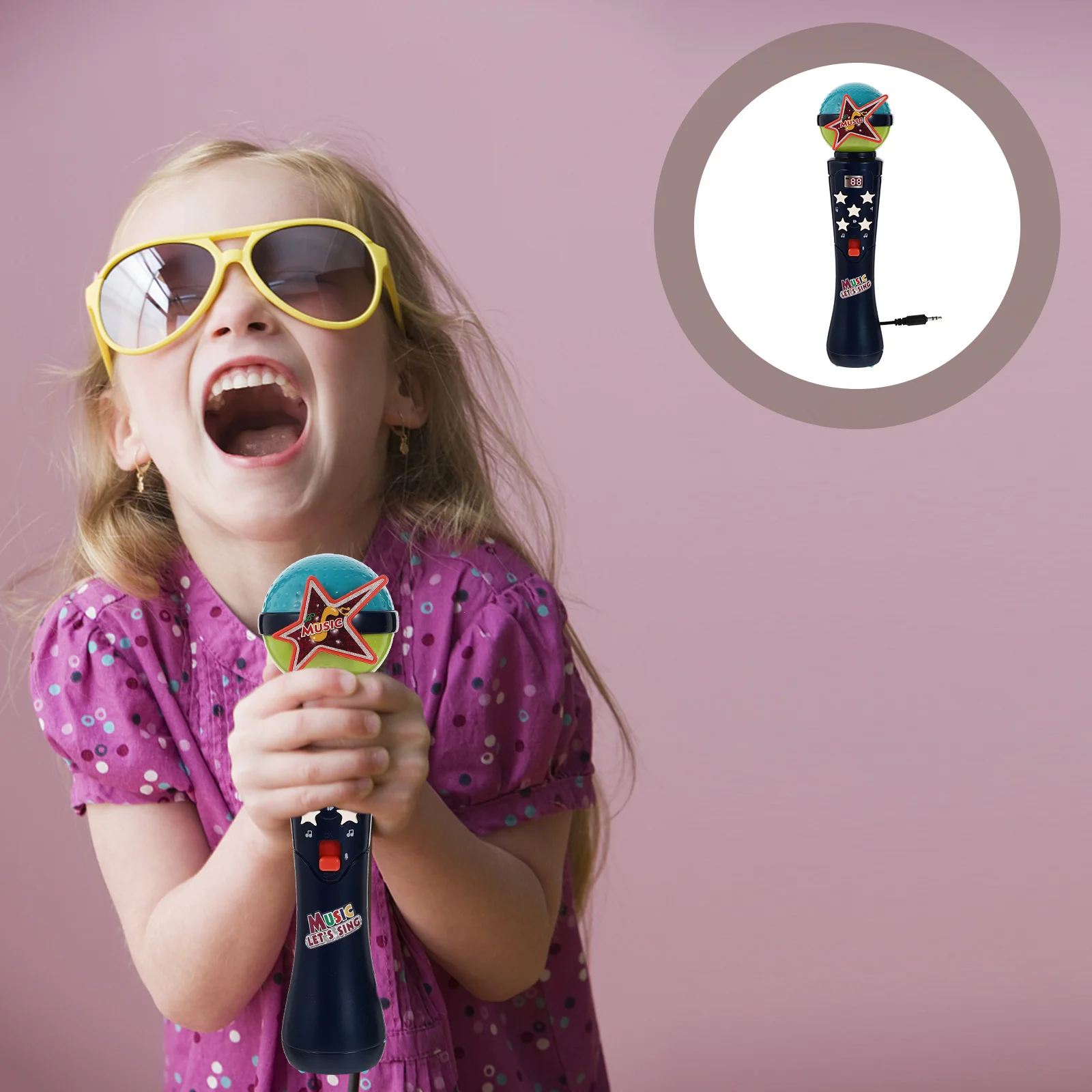 Microphones karaoké pour filles, jouet pour enfants, Simulation de chant ABS, faux accessoire pour enfants