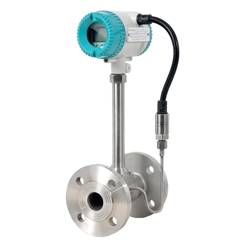 Air Steam Vortex Flow Meter, temperatura e pressão compensação, Sensor, RS485, 4-20mA
