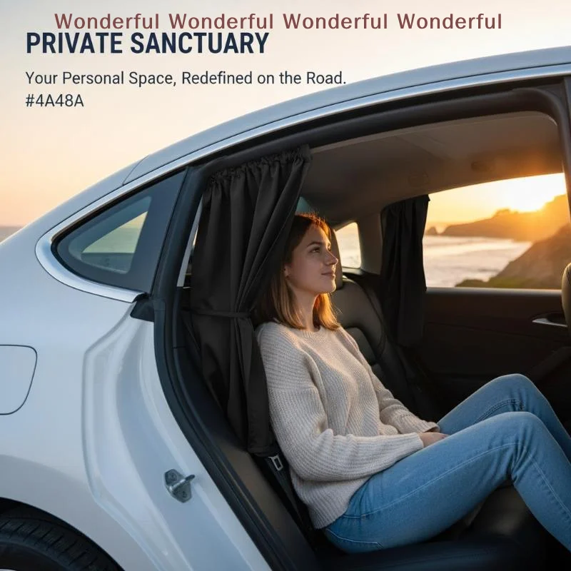 

Car Privacy Curtain Set 1 2 4pcs Window Shade UV Sun Protection Travel Nap Camping Essential for Cars SUVs