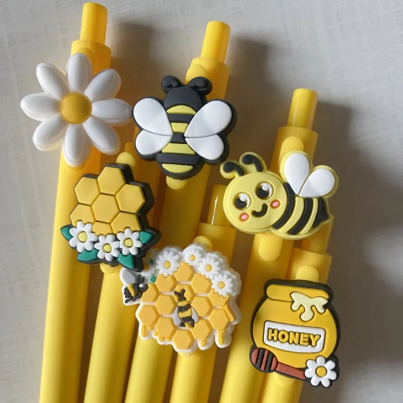 

Гелевая ручка в форме пчелы, 3D милая шариковая ручка с красочным корпусом, пишущий инструмент