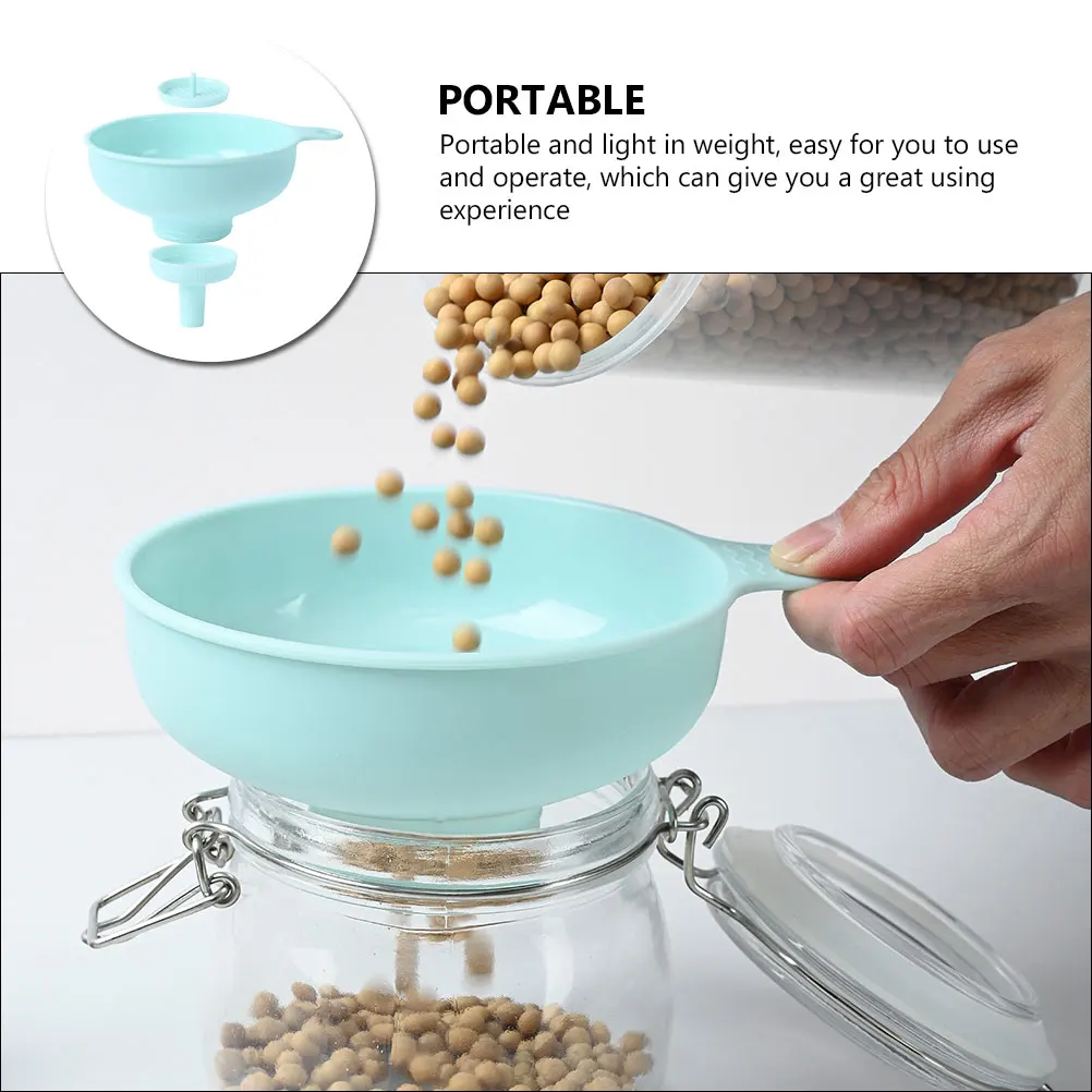 

Wide Mouth Funnel Large Small Vinegar Carafe Kitchen Funnels for Filling Bottles Household Plastic Easy Portable Oil