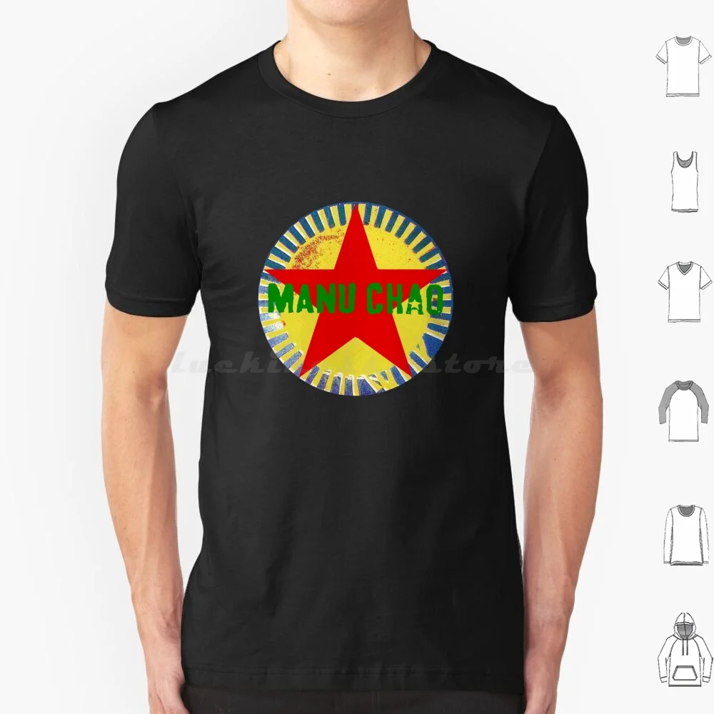 T-shirt Manu Chao Sun en Coton pour Homme et Femme, Imprimé DIY, Musique Clandestine, Reggae, Main Noire, Castro ChaLiz, Cuba Communiste