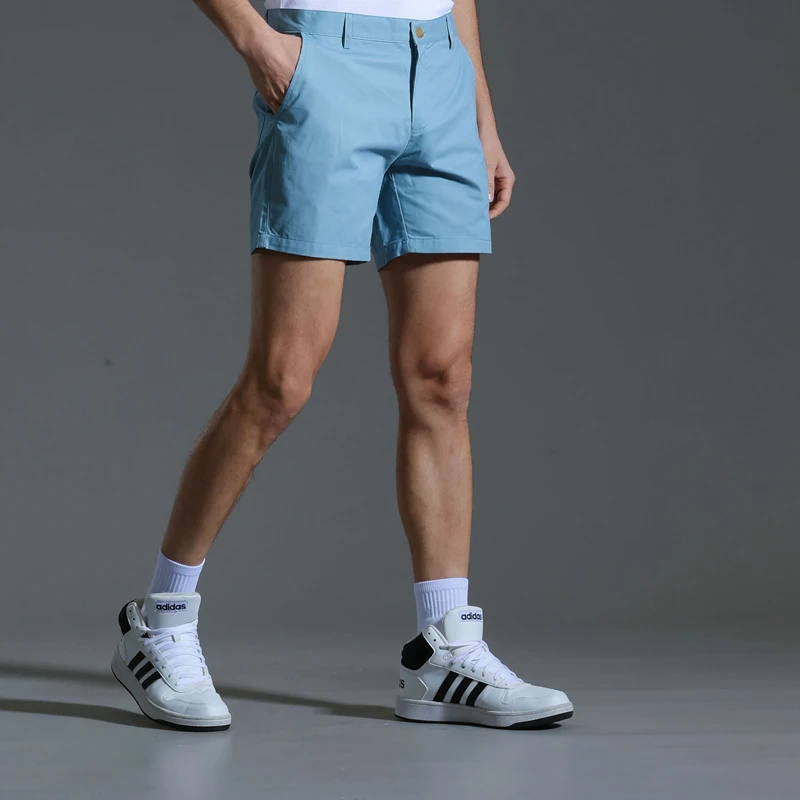 2024 New Arrival Man Casual Summer Stretch Slim Shorts Sky Blue Color