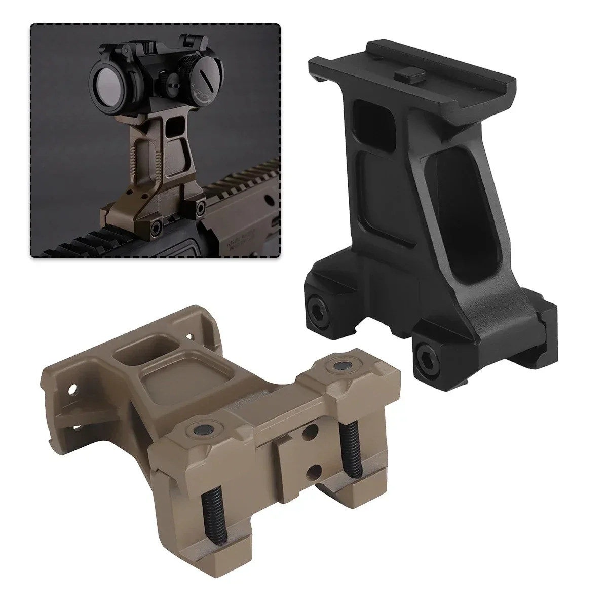 

Metal T01 T02 Scope 2.91“ Raise Mount Tactical Red Dot Sight Base Hunting 20mm Picatinny Rail UNIT FAST FTC Magnifier Mount
