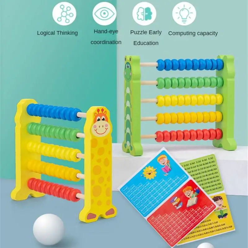 

Childrens Wooden Addition Subtraction Counting Rack Student Early Childhood Education Learning Abacus Rack Toys