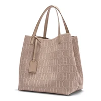 Bolso de mano CHCH nuevo bolso de compras de punto Simple negro de gran capacidad 27*20*28cm