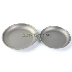 Acid Alkali Resistance Titanium Bowl Ultralight Fruit Vegetable Pan Outdoor Camping Portable Tableware Multifunction Round Plate