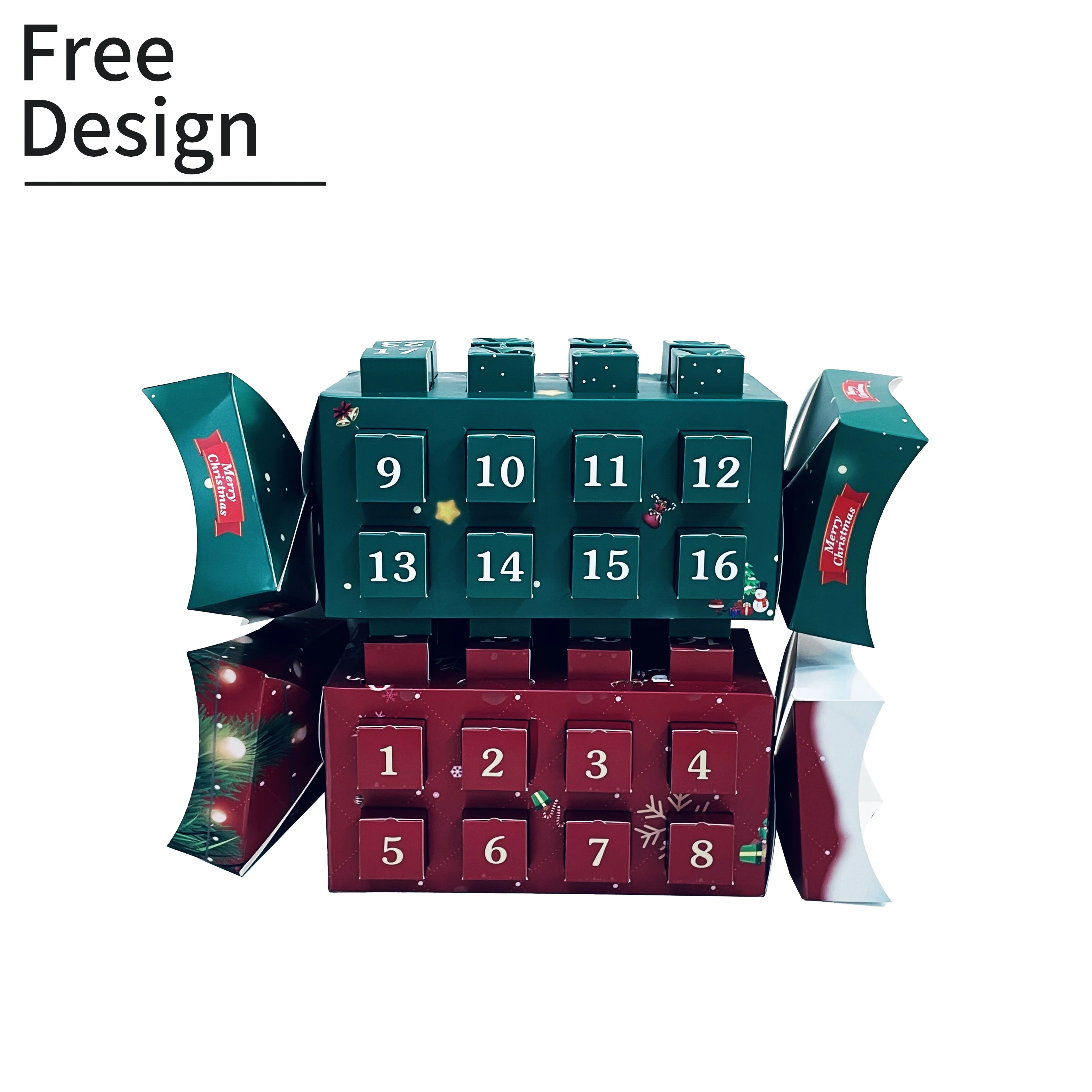 Customization.Customized Color Logo Printing Luxury Chocolate Packaging Boxes Candy Gift Advent Calendar Box