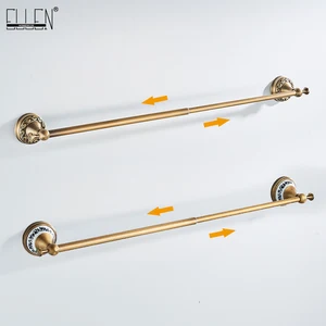 Havlu çubuğu antika pirinç standı havlu, uydurma banyo aksesuarları pirinç, genişletilebilir 16 27 boyutları, vintage elf24ss 6 Büyük satış, demiryolu kapakları, №4