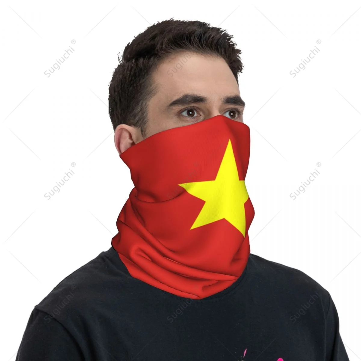 Unisex Vietnam Flag Neckerchief Scarf Neck Face Mask Scarves Neck Warmer Seamless Bandana Headwear Cycling Hiking