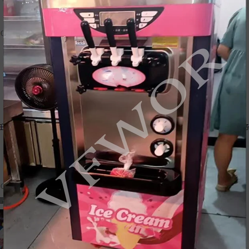 Commercial Automatic Soft Ice Cream Making Machine New Condition Standing Type with Motor for Farm Industries Made From Milk