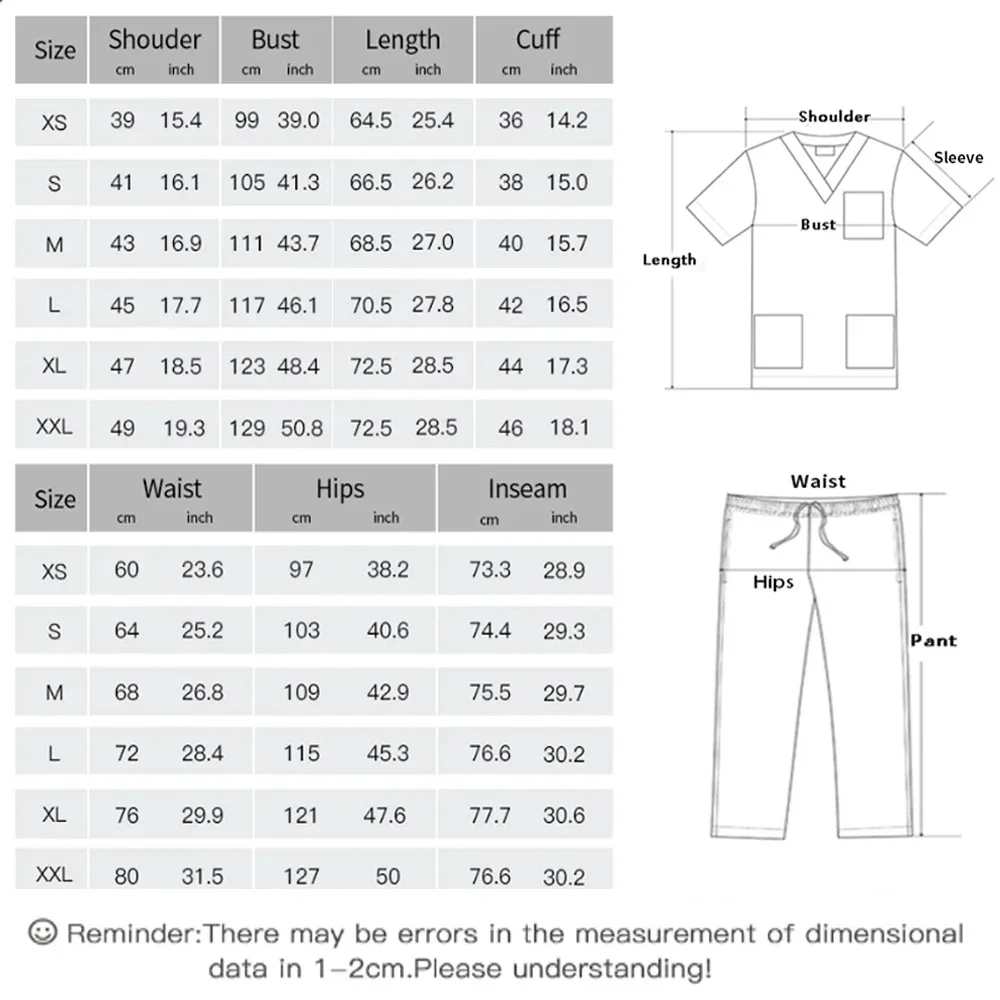 Dopasowane elastyczne zestawy peelingi Sala operacyjna Mundur medyczny Scrubs Uniform Pielęgniarka Kobiety Jednolity kolor Kombinezon chirurgiczny