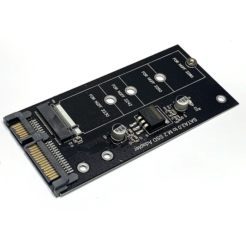 JavicTech M.2 NGFF SSD To SATA  3.0 Adapter Card Converter B B&M Key Protocol Solid State Disk Drive 2230 2280 2242