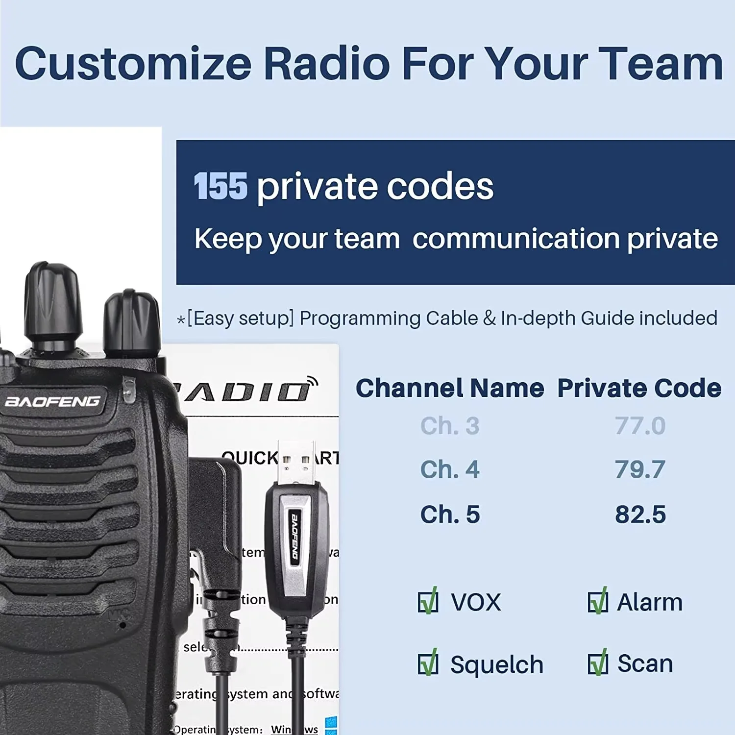الجملة 10 قطعة Baofeng 88E 5 واط لاسلكي تخاطب طويل المدى 10 كجم راديو ثنائي الاتجاه للمستشفيات ومراكز التسوق ورحلات القيادة الذاتية #5