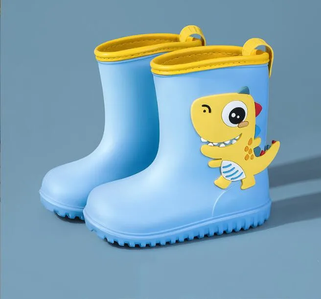 Children Rain Boots for Girls Rubber Soles EVA Rabbit Boots Elastic Belt Platform Shoes Rubber Boots For Kids Boys Water Shoes