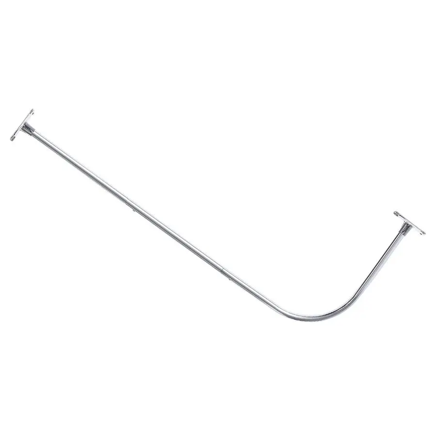 

L Shapaed Bathroom Bathtub Corner Shower Curtain Rod Large Space 28x68,Chrome Finished