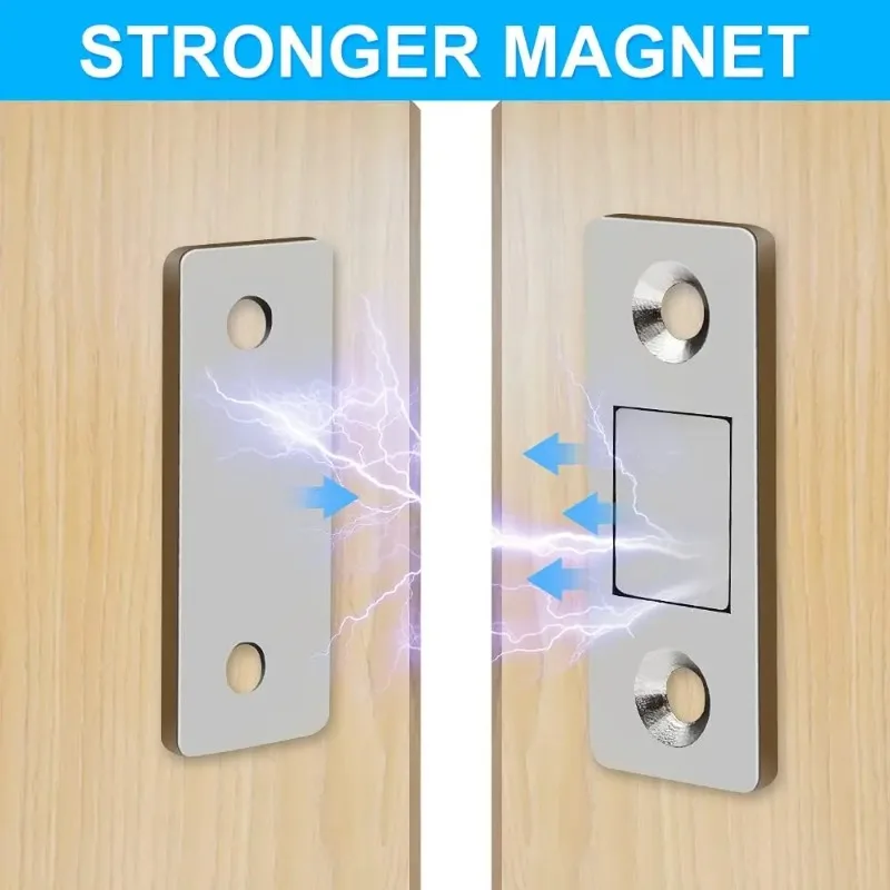 Cabinet Magnetic Catch Ultra Thin Door Magnets Latch Punch-free Adhesive Furniture Drawer Window Closures Latches Door Stop