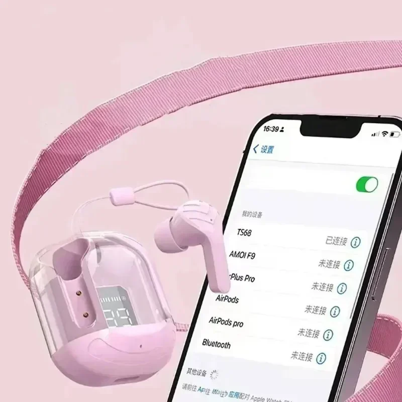 سماعة لاسلكية تعمل بالبلوتوث 5.3 سماعة T2 TWS سماعات ENC سماعات LED الطاقة شاشة ديجيتال سماعات صوت ستيريو للرياضة