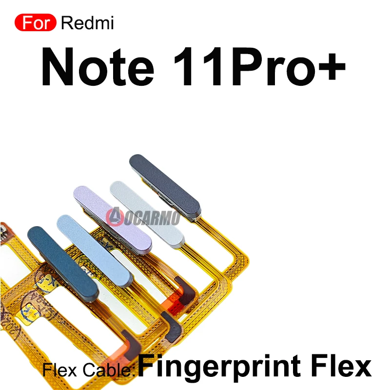 Botón de Sensor de huellas dactilares, piezas de reparación de Cable flexible para Redmi Note 11 Pro + 11 Pro Plus