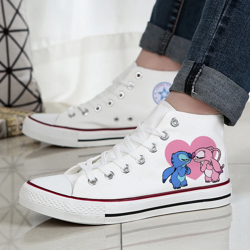 Men Sneakers Canvas Plus Size Women's Mickey Minnie Mouse Animation Casual Student Personalized Women Man Shoes Zapatos Casuales