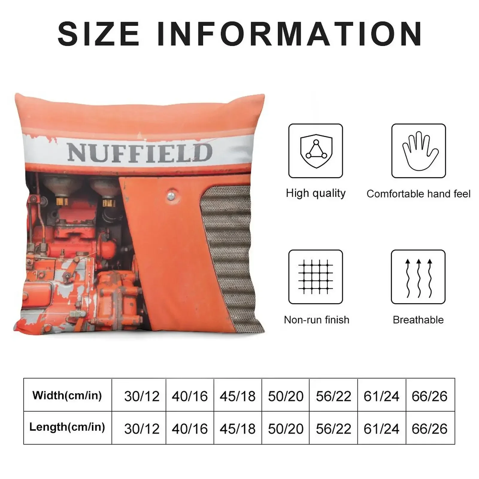 Vintage Nuffield Tractor Throw Pillow Pillowcases Cushion Covers Sofa autumn decoration pillow