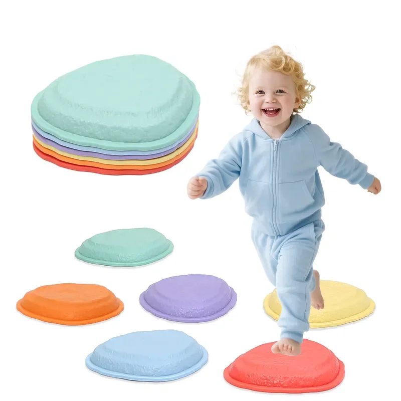 6PCS children's stepping stones, non-slip balance toys for toddlers, improve balance and coordination