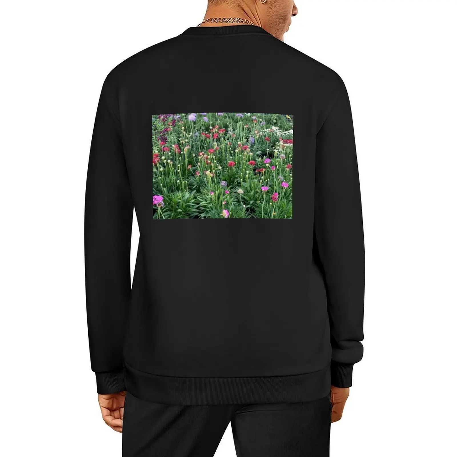 

English Wild Flower Meadow in the Green Pullover graphic t shirts men autumn jacket men blouse autumn graphic sweatshirts