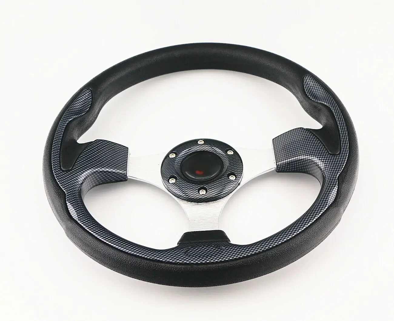 

JDM Battle Racing Sport Drifting Black PU Racing Steering Wheel 6 Bolt Horn 320MM