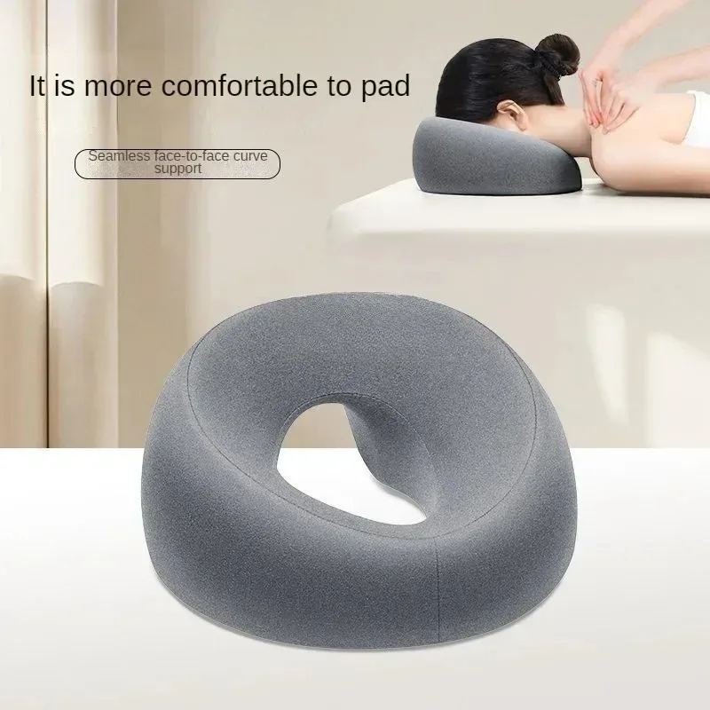 

Ergonomics Lying Down Pillow Memory Foam Breathable Head Rest Support Pillow Body Massage Face Rest Pillow for Beauty Salon