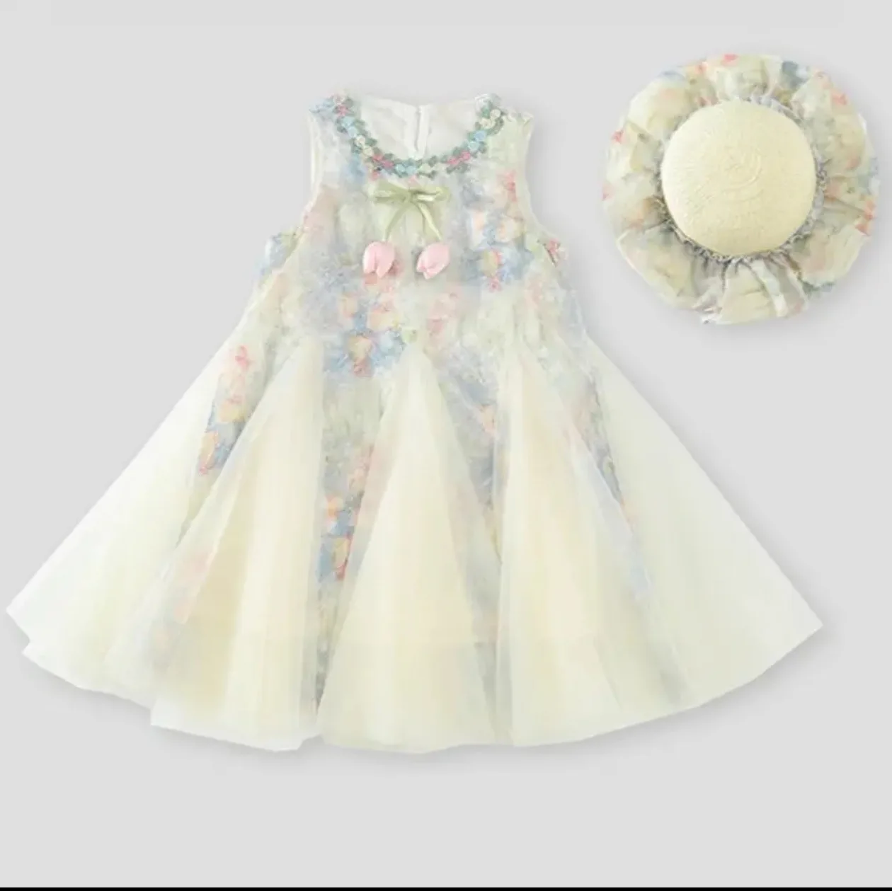 Sleeveless girls summer dress popular new children's foreign style skirt sweet summer vest