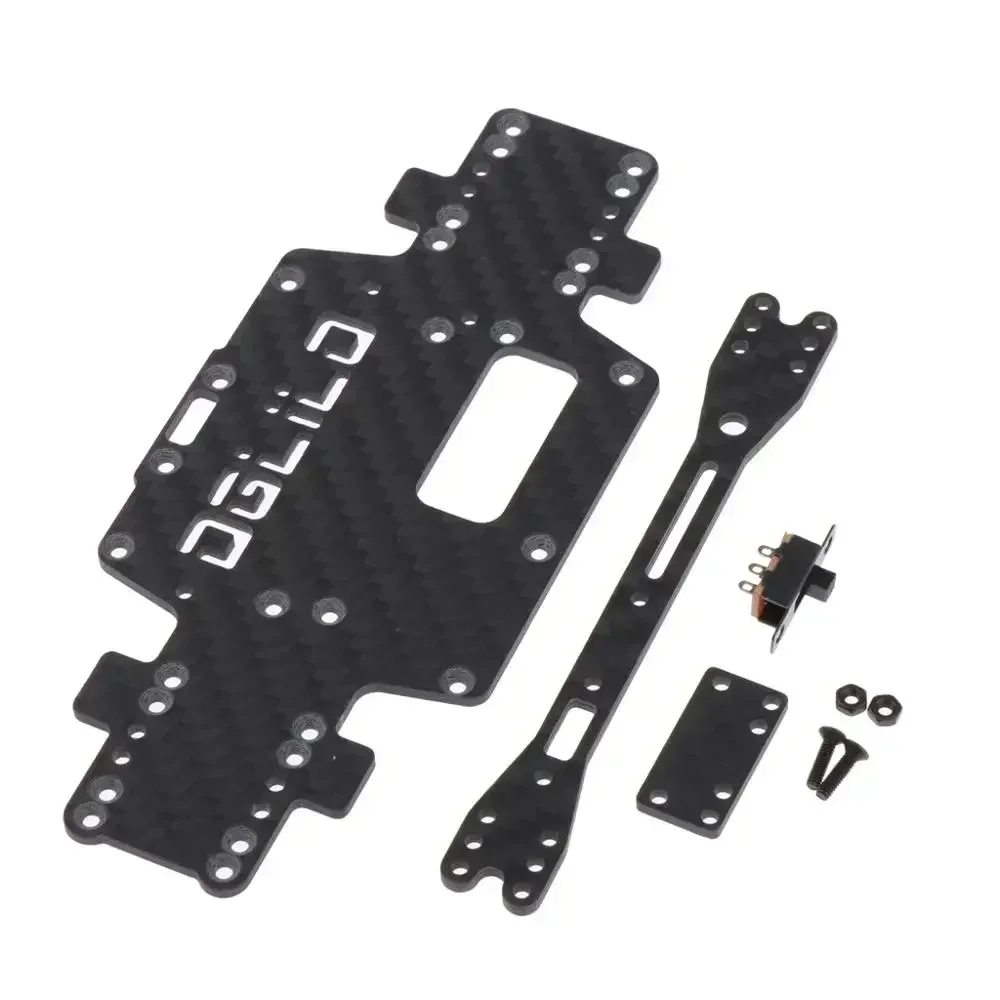 For Wltoys K969 K979 K989 K999 P929 P939 1:28 RC Car Spare Parts Upgraded Carbon Fiber Chassis Car Bottom Low Body Shell - view 4