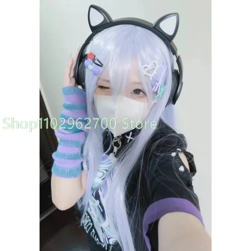 مشروع Sekai الملونة المرحلة الفذ 25:00 في Nightcord Yoisaki Kanade تأثيري ازياء شعر مستعار حقيبة ملابس النساء لعب الأدوار دبابيس الشعر