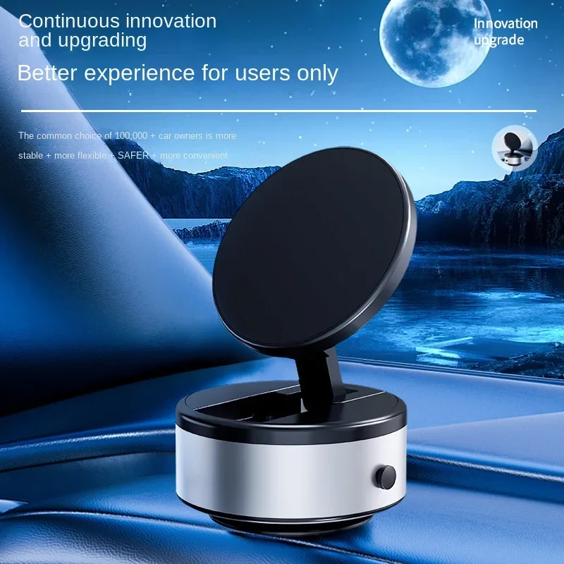 Intelligent Mobile Phone Holder Double-Sided Car Mount Magnetic Universal Adsorption Bracket Vacuum Adsorption Stable for Phone