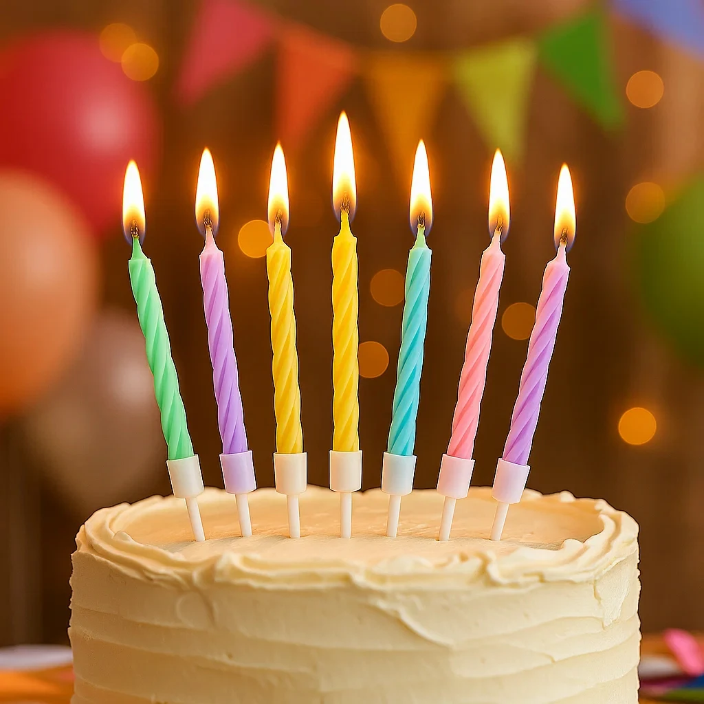 Creative Birthday Threaded Cake Candles Children's Colorful Birthday One Year Candles Party Baking Plugin